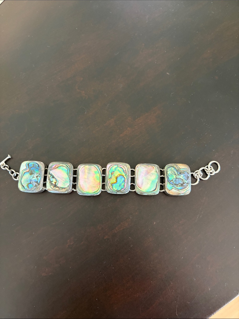 Abalone and Sterling Silver Link Bracelet